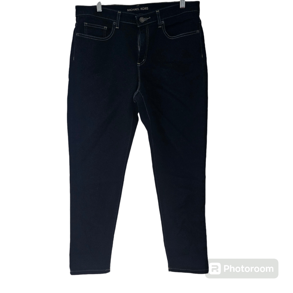 Michael Kors Izzy Cropped Skinny Blue Jeans Size 12